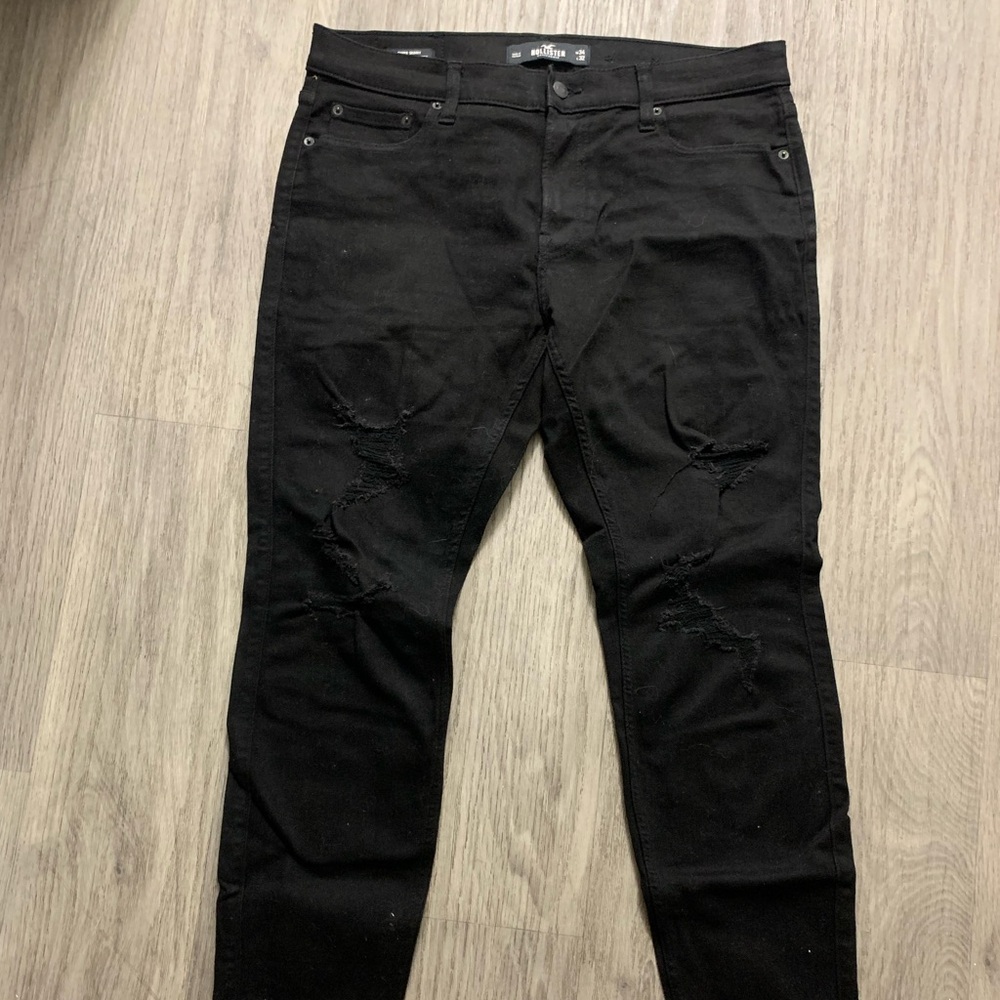 Hollister ripped black denim jeans